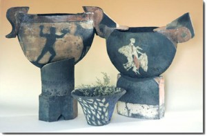 raku work by Louise Michaels